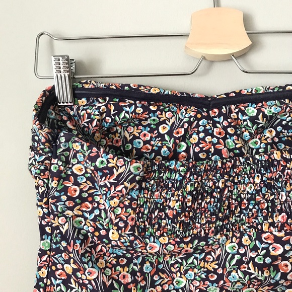 {Express} Floral Tiered Strapless Dress - Picture 7 of 7